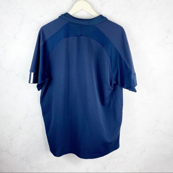 [Adidas] Men's Navy Stripe Polo Shirt - Picture 3 of 4